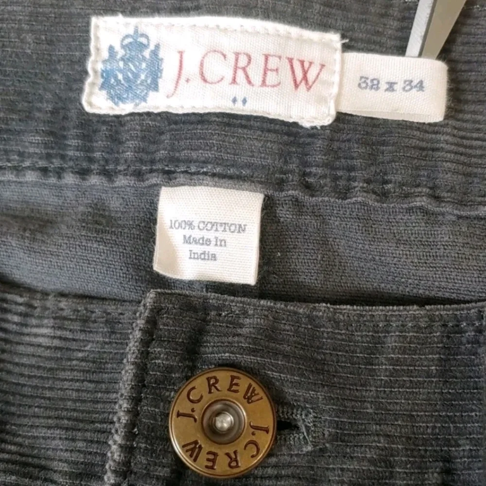 J Crew Corduroy Pants Men Sz 32 X 34 Gray Baggy Straight Leg Jeans Preppy Skater